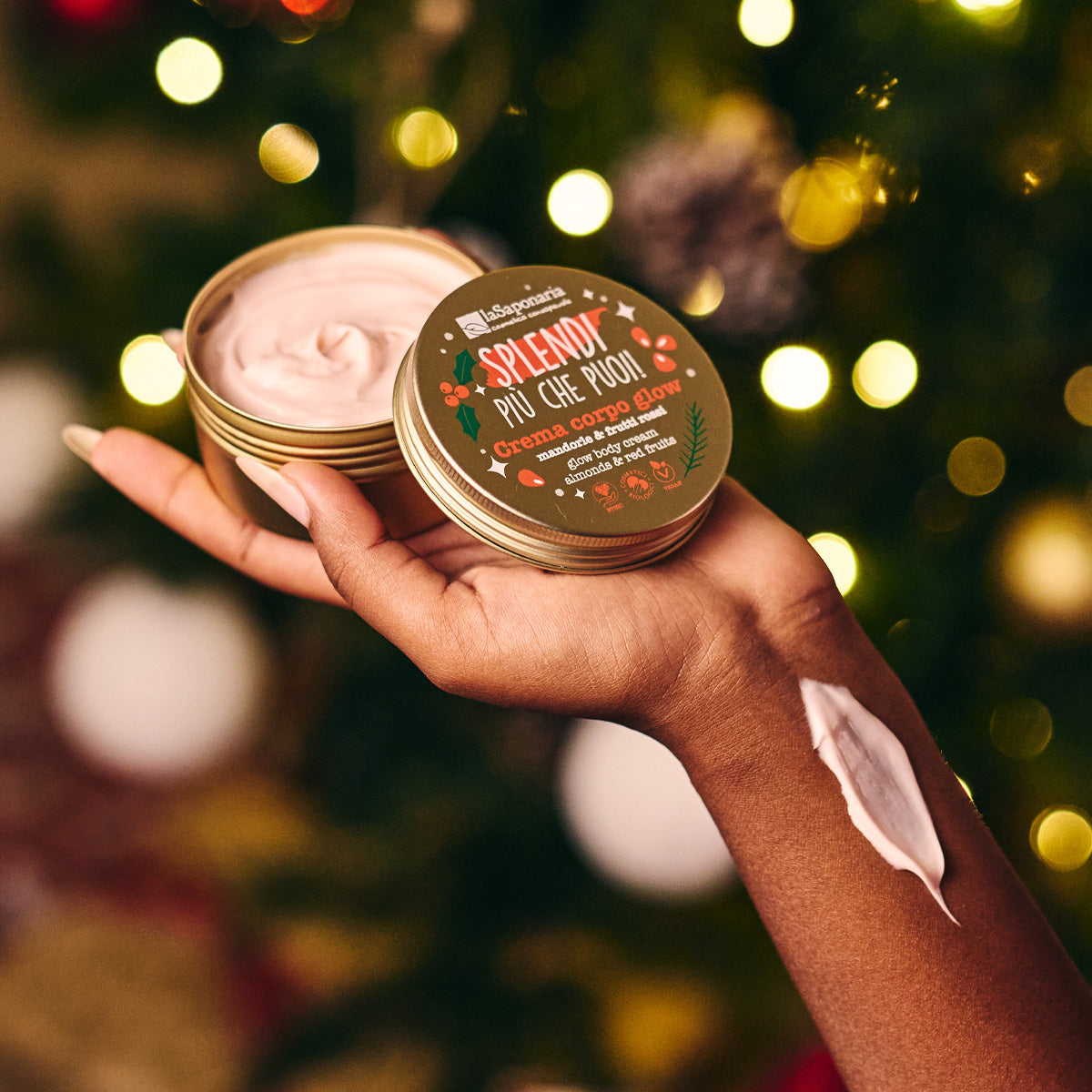 Crema Corpo Glow Mandorle e Frutti Rossi