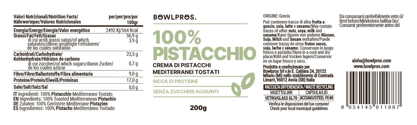 Crema 100% Pistacchi Mediterranei Tostati