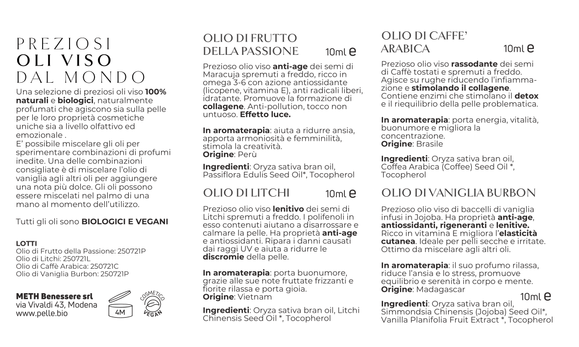 Preziosi Oli Viso dal Mondo
