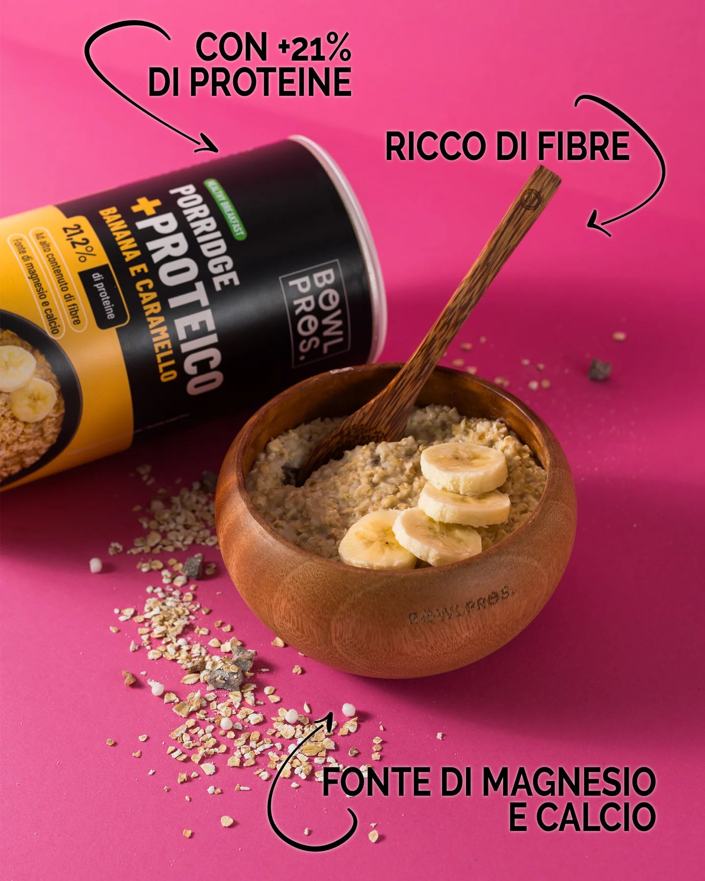 Porridge Banana e Caramello Salato
