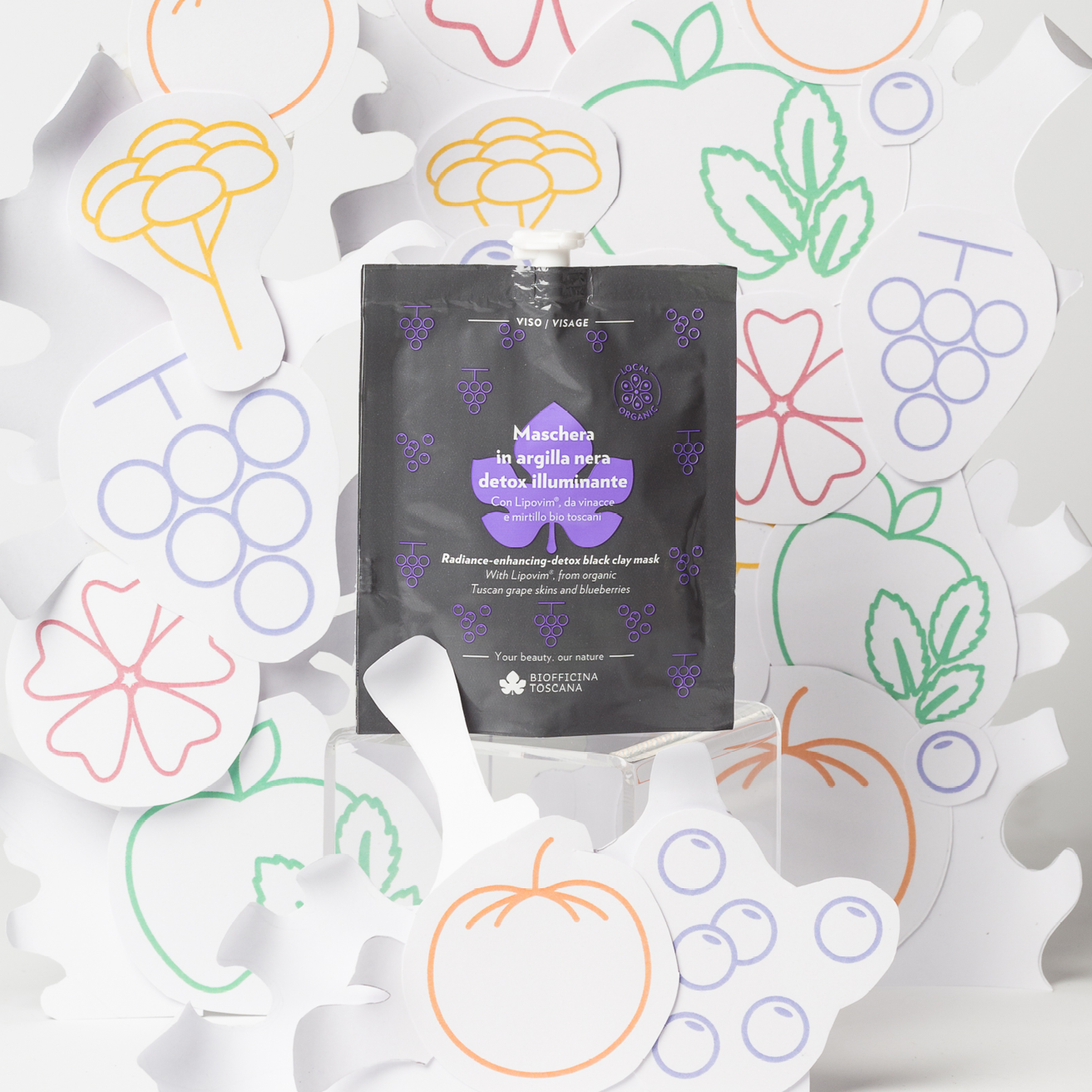 Maschera in Argilla Nera Detox Illuminante