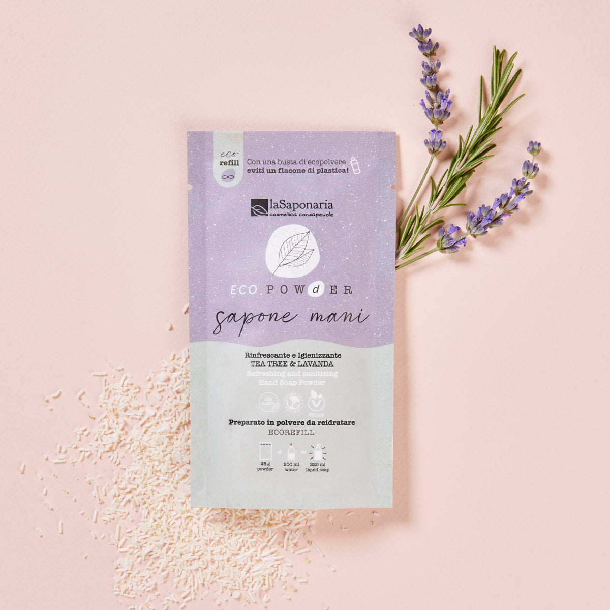 Eco Pow(d)er | Sapone Mani in Polvere Igienizzante Tea Tree & Lavanda