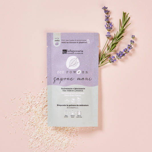 Sapone Mani in Polvere Igienizzante Tea Tree & Lavanda