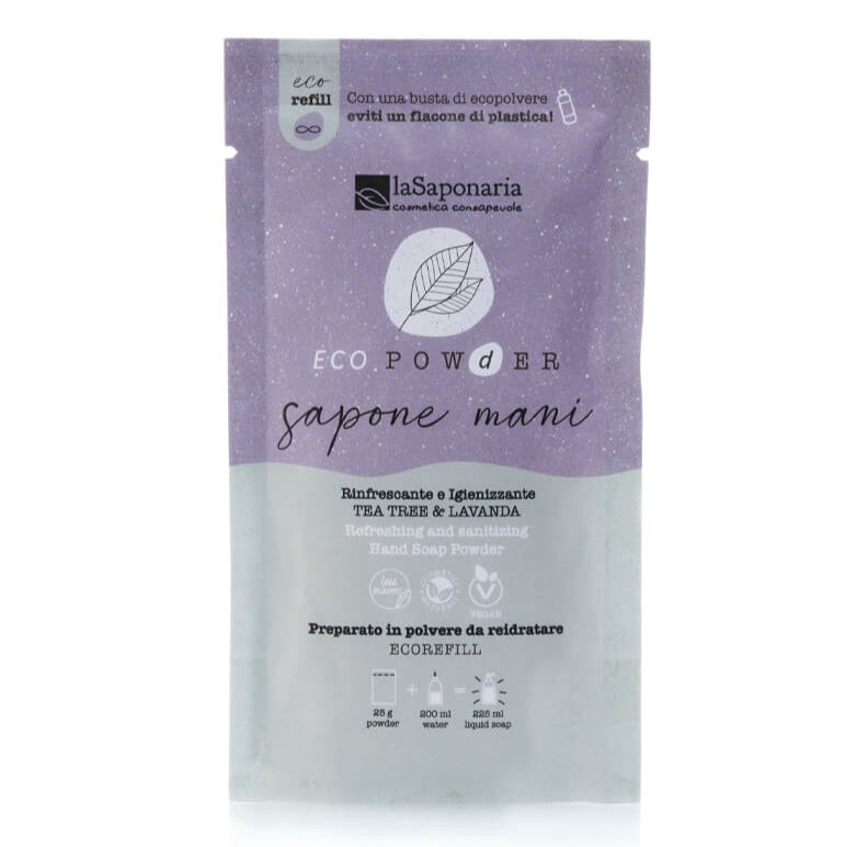 Sapone Mani in Polvere Igienizzante Tea Tree & Lavanda