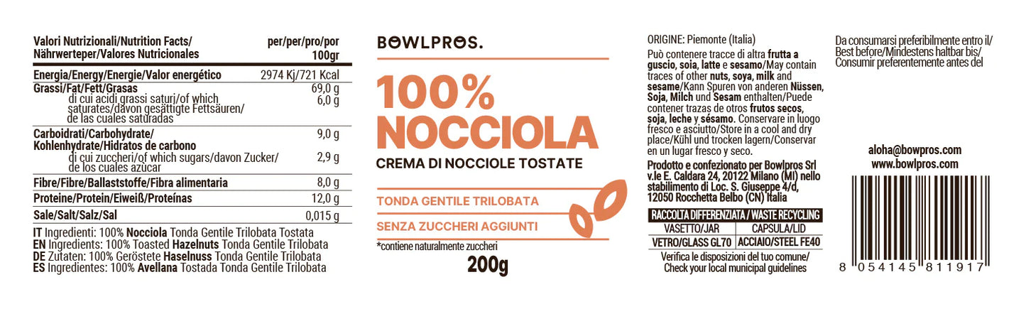 Crema 100% Nocciole Tostate