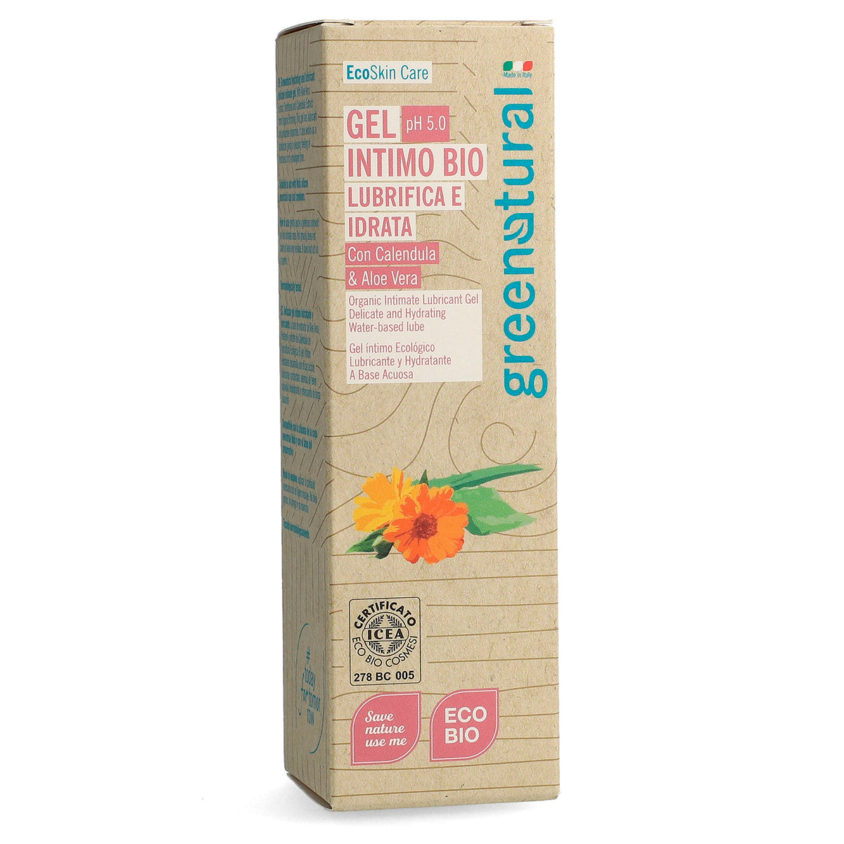 Gel intimo idratante e lubrificante con calendula & aloe vera