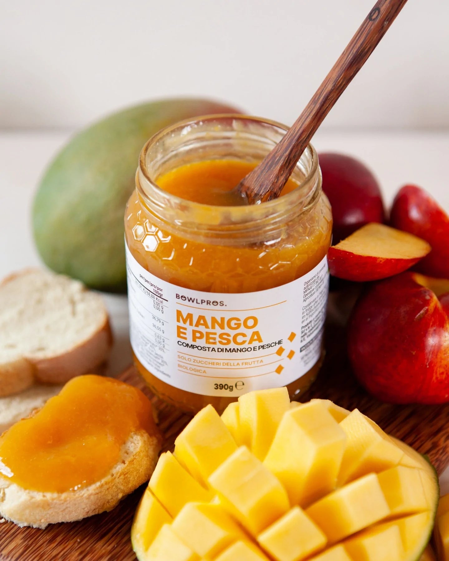 Composta Mango e Pesca Biologica