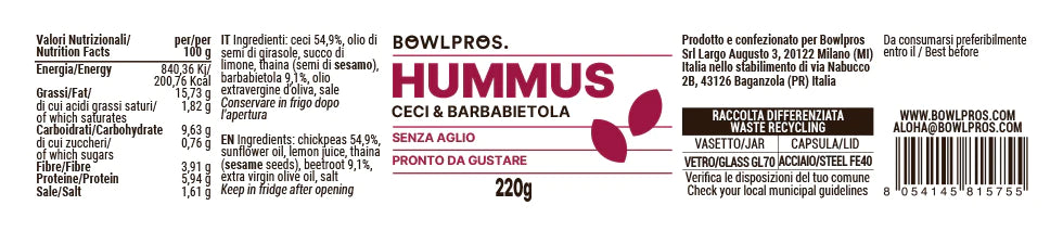 Hummus di Ceci & Barbabietola
