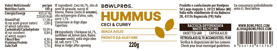 Hummus di Ceci & Curry