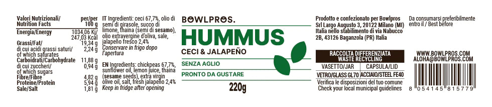 Hummus di Ceci e Jalapeño