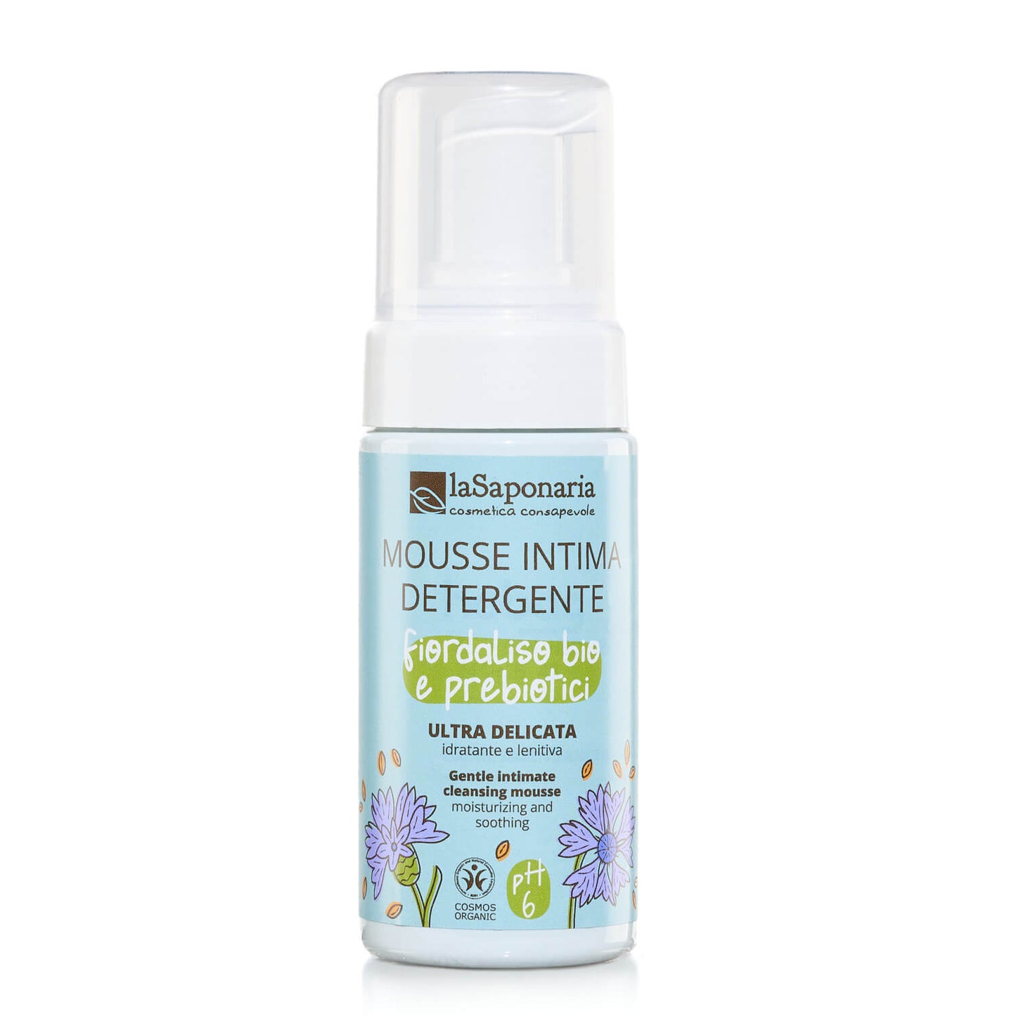 Mousse Intima Detergente Delicata Fiordaliso Bio e Prebiotici