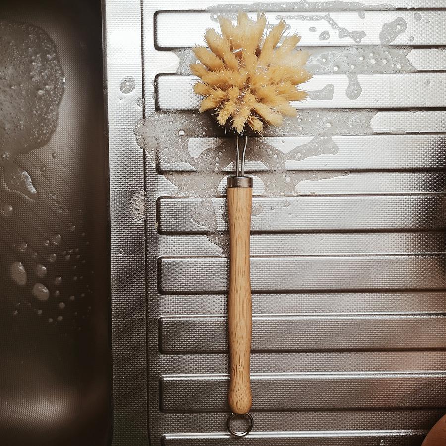 Tescoma clean kit bamboo, spazzola lavapiatti piccola