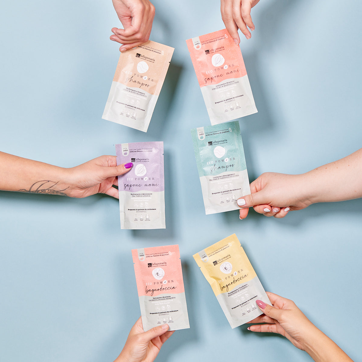 Eco Pow(d)er | Sapone Mani in Polvere Addolcente Pompelmo & Mandorle Dolci